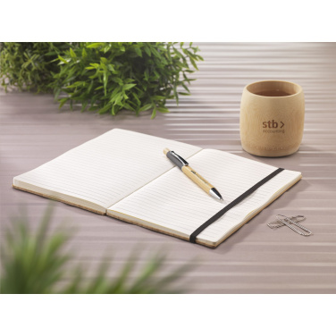 Logo trade promotional items picture of: Bamboo Journal Naked Spine Paper Notebook A5