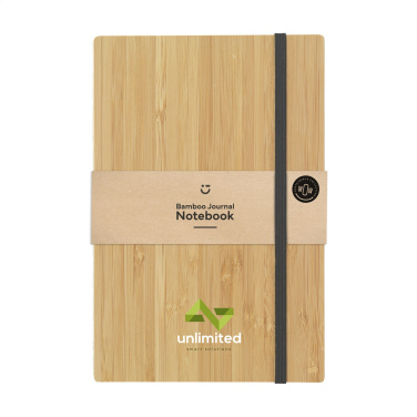 Logotrade promotional giveaway picture of: Bamboo Journal Naked Spine Paper Notebook A5