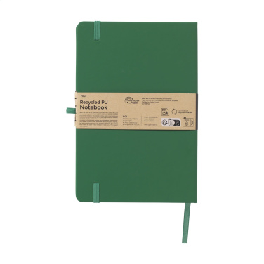 Logo trade promotional giveaway photo of: Recycled GRS PU Paper Notebook A5