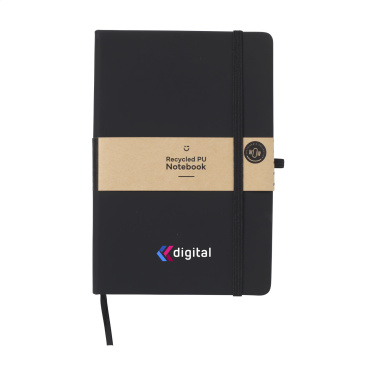 Logo trade advertising products picture of: Recycled GRS PU Paper Notebook A5