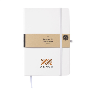 Logo trade promotional merchandise picture of: Recycled GRS PU Paper Notebook A5