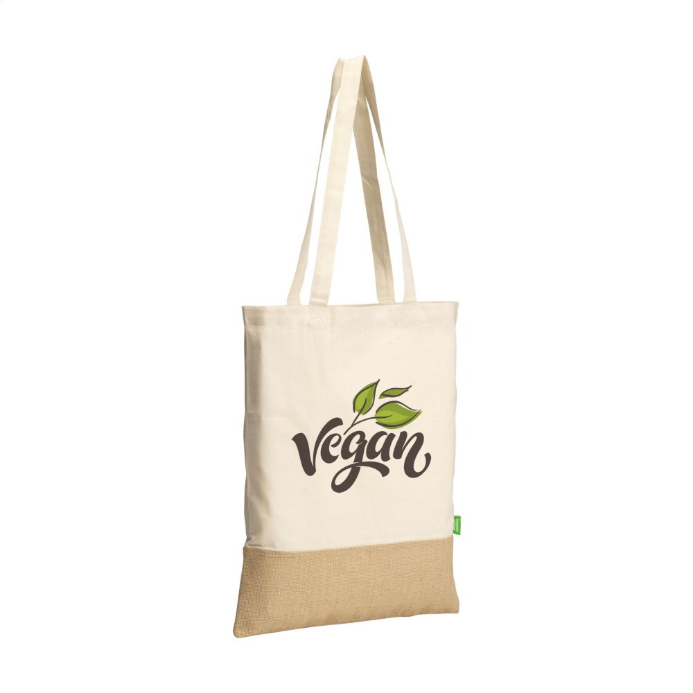 Logotrade promotional item picture of: Combi Organic Shopper (160 g/m²) bag