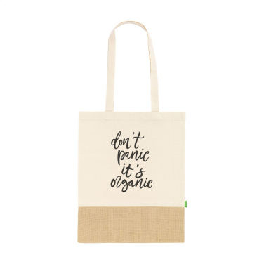 Logotrade advertising product picture of: Combi Organic Shopper (160 g/m²) bag