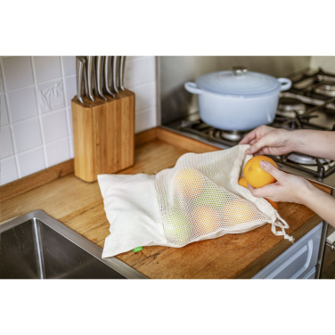 Logotrade advertising products photo of: Natura Organic GOTS Mesh Bag (120 g/m²) fruit bag