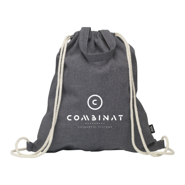 Logotrade business gift image of: GRS Recycled Cotton PromoBag Plus (180 g/m²) backpack