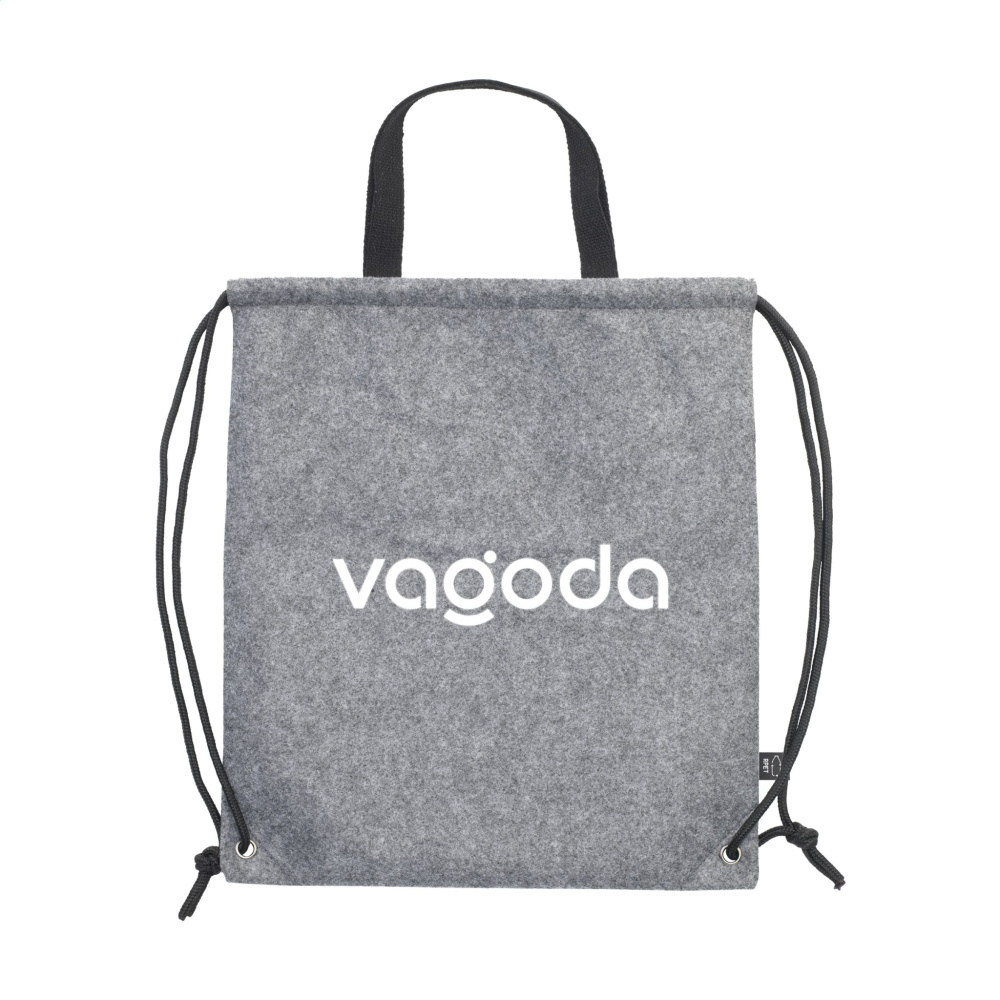 Logo trade promotional gifts image of: GRS RPET Felt PromoBag Plus backpack