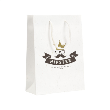 Logo trade business gifts image of: Leaf It Bag recycled with straw fibres (180 g/m²) M