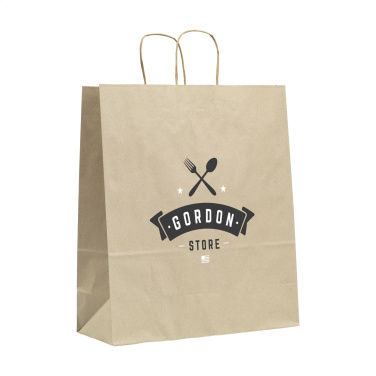 Logo trade promotional gift photo of: Leaf It Bag Wide recycled grass paper (90 g/m²) L