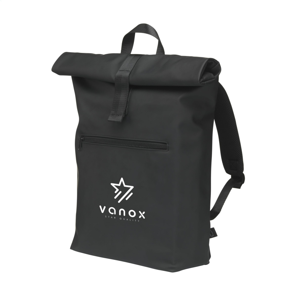 Logo trade promotional item photo of: Lennon Roll-Top Recycled Backpack