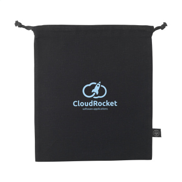 Logo trade promotional gifts picture of: Gift Pouch GRS Recycled Cotton (150 g/m²) M