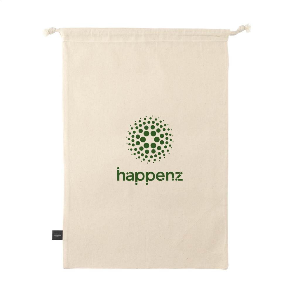 Logotrade promotional item picture of: Gift Pouch Natural GRS Recycled Cotton (150 g/m²) L