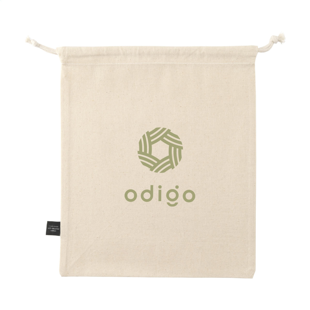 Logotrade promotional giveaway image of: Gift Pouch Natural GRS Recycled Cotton (150 g/m²) M