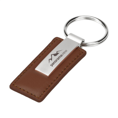 Logo trade corporate gifts image of: LeatherKey keyring