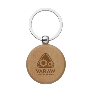 Logo trade corporate gifts picture of: WoodKey Circle keychain