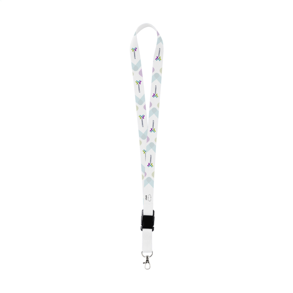 Logotrade promotional merchandise picture of: Lanyard Sublimation Buckle RPET 2 cm keycord