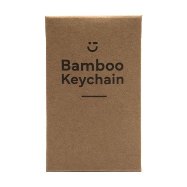 Logo trade business gift photo of: Bamboo Key Rectangle keyring