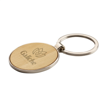 Logotrade corporate gift image of: Bamboo Key Circle keyring