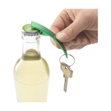 Logo trade promotional item photo of: Alu Opener GRS Recycled keyring