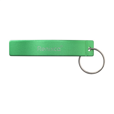 Logo trade promotional giveaway photo of: Alu Opener GRS Recycled keyring