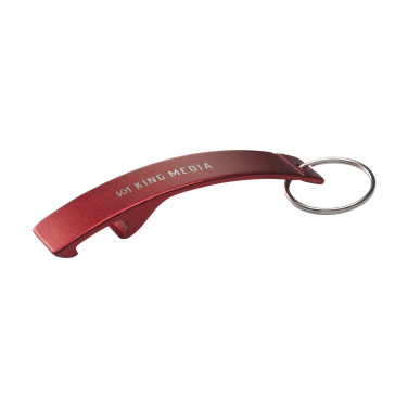 Logo trade promotional merchandise picture of: Alu Opener GRS Recycled keyring