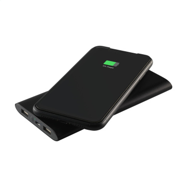 Logo trade promotional gift photo of: Aluminium 8000 Wireless Powerbank wireless charger