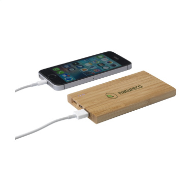 Logo trade promotional gift photo of: Bamboo 4000 Powerbank external charger