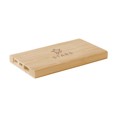 Logo trade promotional products image of: Bamboo 4000 Powerbank external charger