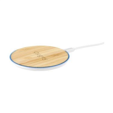 Logotrade corporate gift image of: Bamboo 10W Wireless Charger wireless fast charger