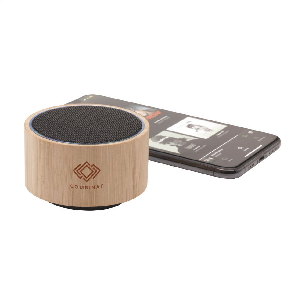 Logo trade advertising products picture of: Wave Bamboo Wireless Speaker