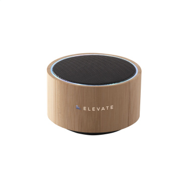 Logo trade promotional items image of: Wave Bamboo Wireless Speaker