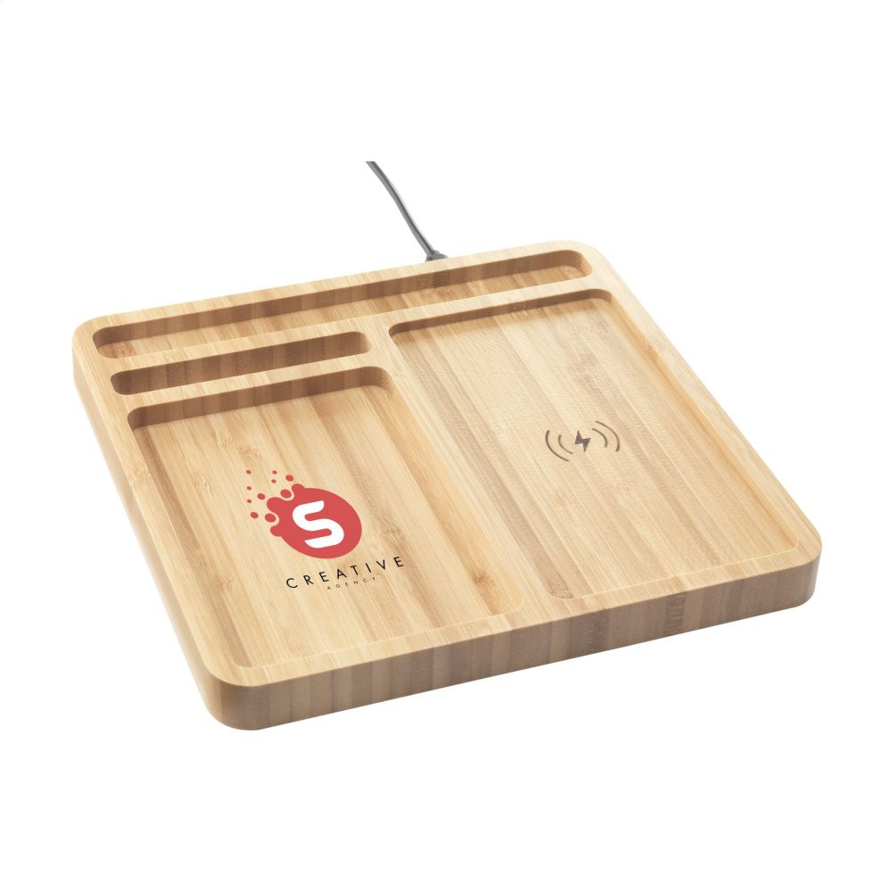 Logo trade corporate gifts picture of: Bamboo Organizer charger