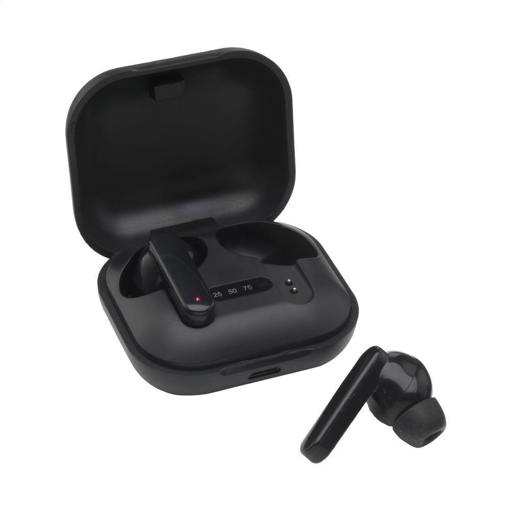 Logo trade advertising product photo of: Aron TWS Wireless Earbuds in Charging Case