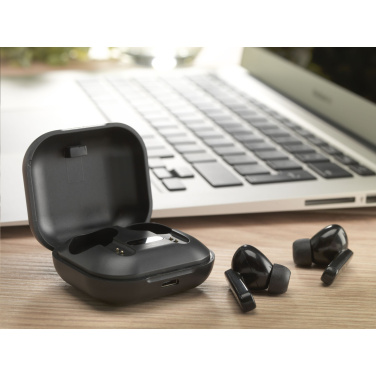 Logo trade business gifts image of: Aron TWS Wireless Earbuds in Charging Case