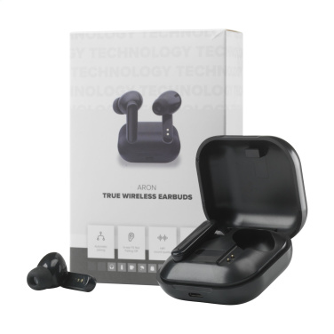 Logotrade advertising products photo of: Aron TWS Wireless Earbuds in Charging Case