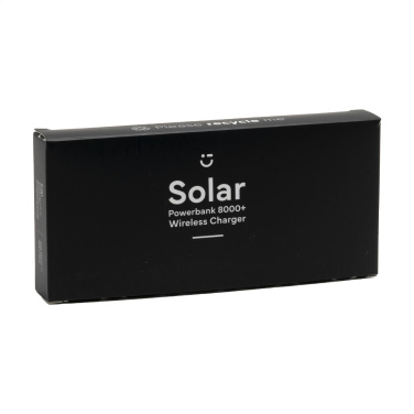 Logo trade promotional merchandise image of: Solar Powerbank 8000+ Wireless Charger