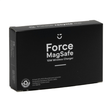 Logo trade corporate gifts picture of: Force MagSafe 10W Recycled Wireless Charger