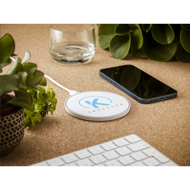 Logo trade corporate gifts image of: Coil RCS Recycled Wireless Charger