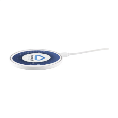 Logo trade corporate gifts image of: Coil RCS Recycled Wireless Charger