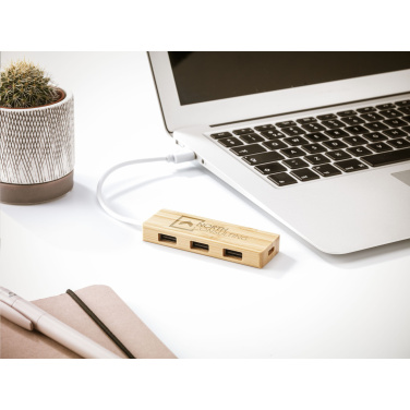 Logotrade corporate gifts photo of: Bamboo USB Hub