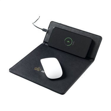 Logotrade promotional gift image of: RCS Recycled Wireless Charging Mousepad