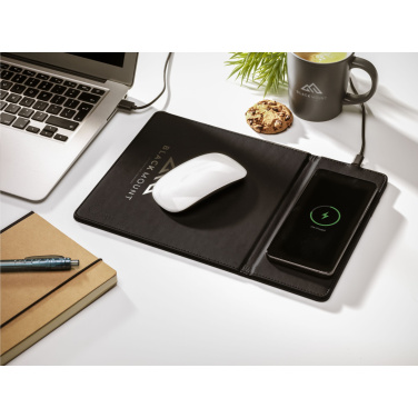 Logo trade promotional items picture of: RCS Recycled Wireless Charging Mousepad