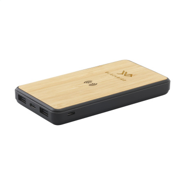 Logotrade advertising product image of: Boru Bamboo RCS Recycled ABS Powerbank Wireless Charger