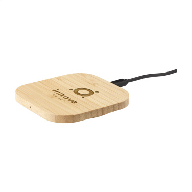 Logo trade promotional gift photo of: Bamboo Wireless Charger 15W