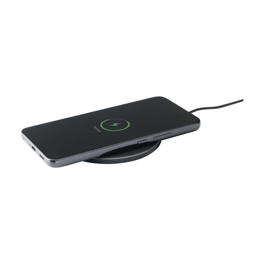 Logotrade promotional product picture of: Tecco GRS Recycled Alu 15W Wireless Charger