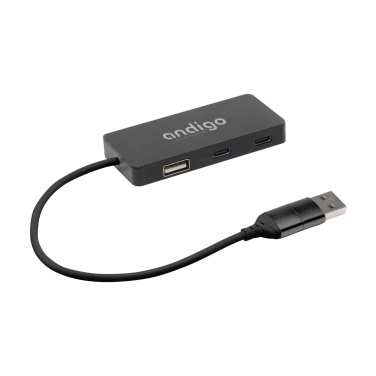 Logotrade promotional merchandise image of: Tecco GRS Recycled Alu USB Hub