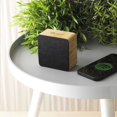 Logo trade promotional merchandise image of: Sonido 5W Bamboo wireless speaker