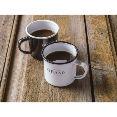 Logo trade corporate gifts image of: Retro Enamel Mug 350 ml