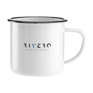 Logo trade corporate gifts image of: Retro Enamel Mug 350 ml