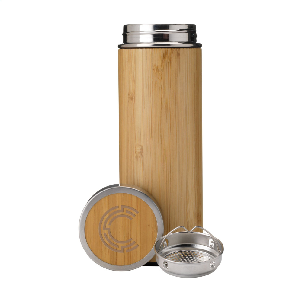 Logotrade advertising product picture of: Osaka 360 ml bamboo thermo bottle/thermo cup