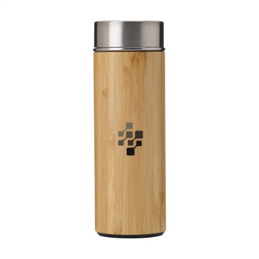 Logo trade advertising product photo of: Osaka 360 ml bamboo thermo bottle/thermo cup